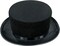 4E's Novelty 6" Black Top Hat Costume Men & Women, Tall Felt Hat with Satin Ribbon, Perfect for Magician, Circus, Snowman Roleplay & Dress Up Party